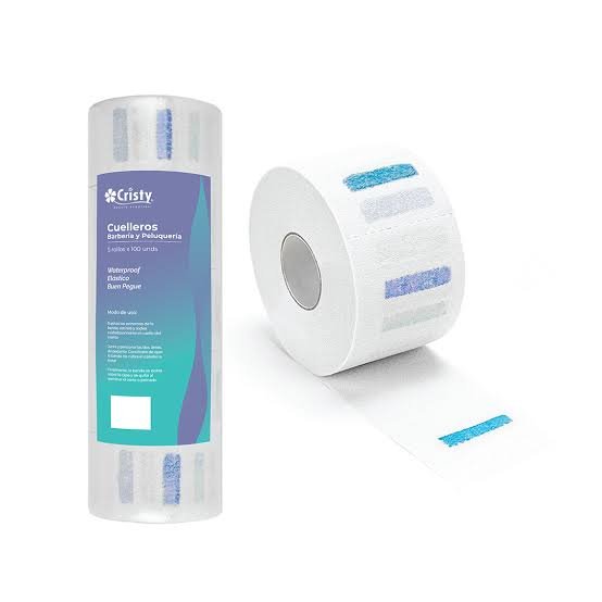 CUELLEROS PARA BARBERÍA Y PELUQUERÍA CRISTY 5 ROLLOS x 100 UNIDADES