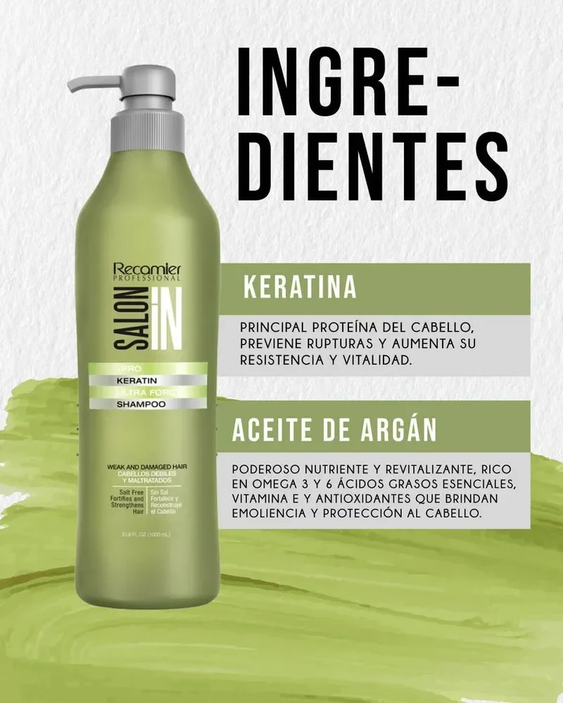 SHAMPOO KERATIN ULTRA FORCE SALONX 1000ML