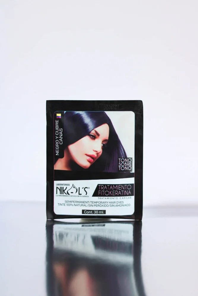 TRATAMIENTO FITOKERATINA NIKOL'S NEGRO Y CUBRE CANAS 30ML