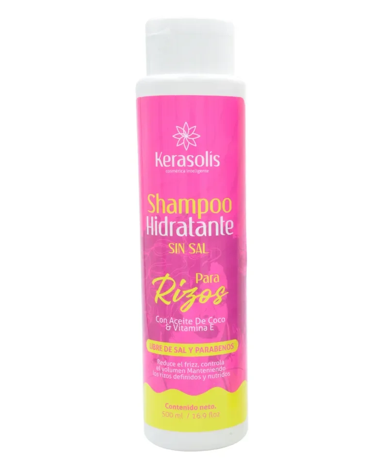SHAMPOO HIDRATANTE KERASOLÍS PARA RIZOS CON ACEITE DE COCO (500 ML)