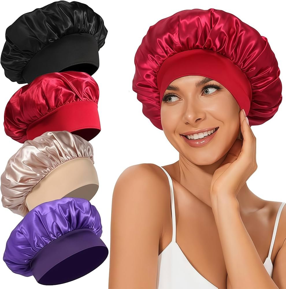 GORRO DE SATÍN PARA DORMIR X 4 UN