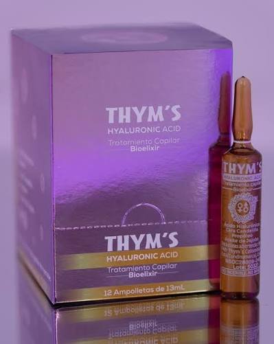 THYMS HYALURONIC ACID TRATAMIENTO CAPILAR BIOELIXIR CAJA 12 UNDS X 13 ML C/U