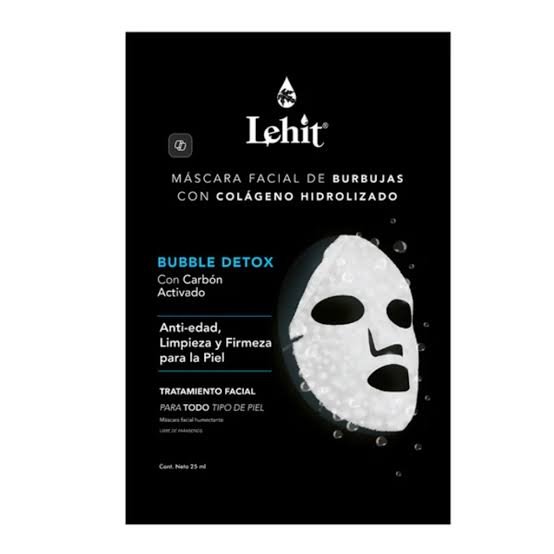 MÁSCARA FACIAL DE BURBUJAS BUBBLE DETOX LEHIT 25 ML