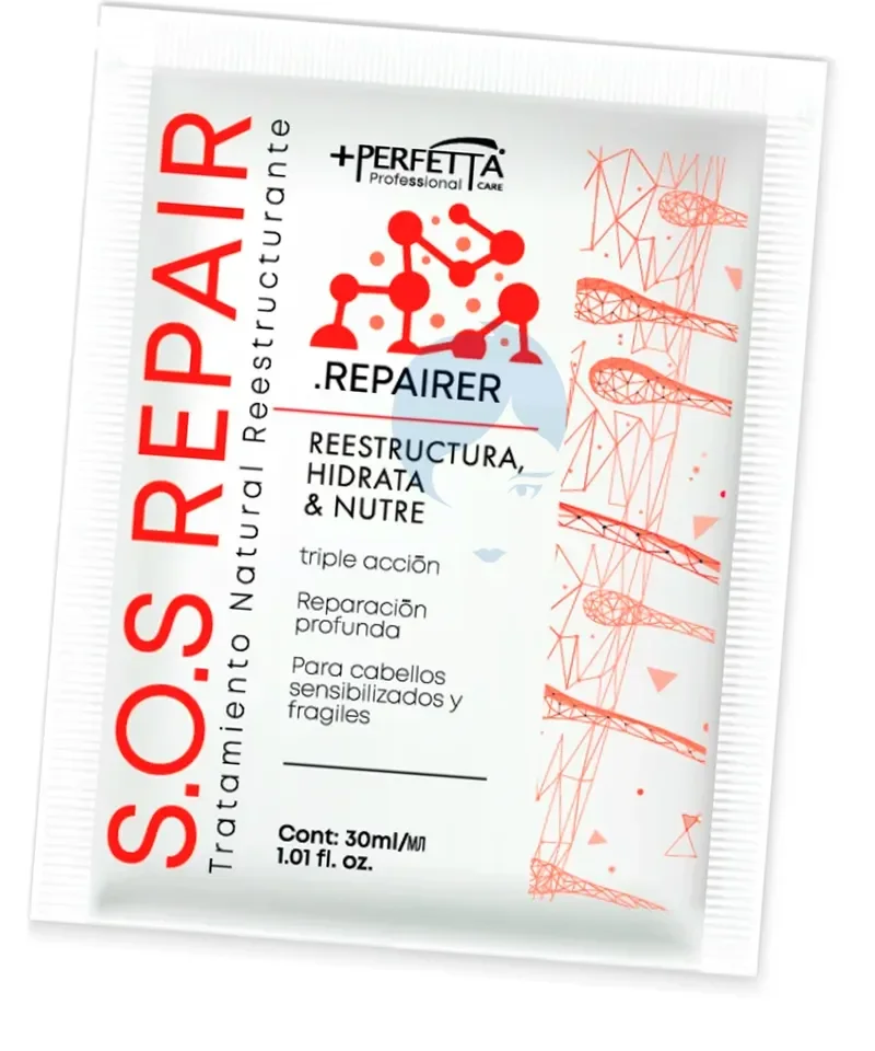 SACHET TRATAMIENTO NATURAL REESTRUCTURANTE S.O.S REPAIR +PERFETTA (30 ML)