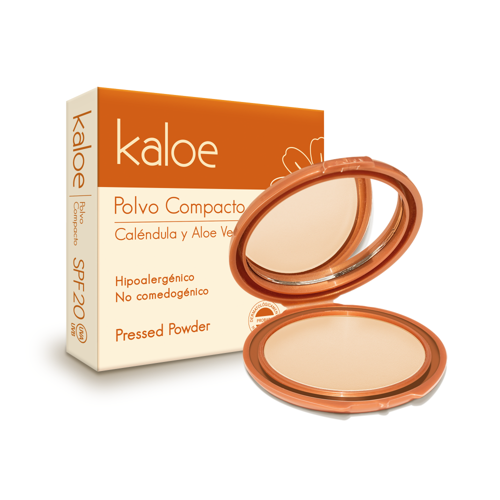 KALOE POLVO COMPACTO CALÉNDULA Y ALOE VERA SPF 20 15 G