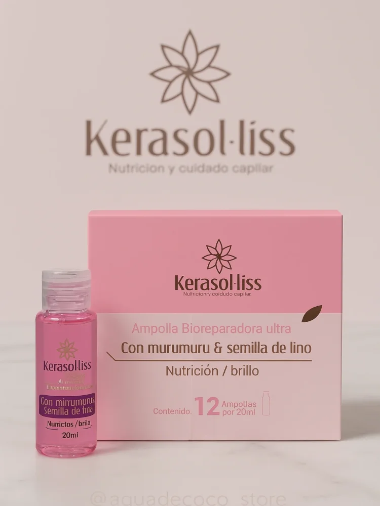 KERASOLLISS AMPOLLA BIOREPARADORA ULTRA CON MURUMURU & SEMILLA DE LINO CAJA 12 UNDS X 20 ML C/U