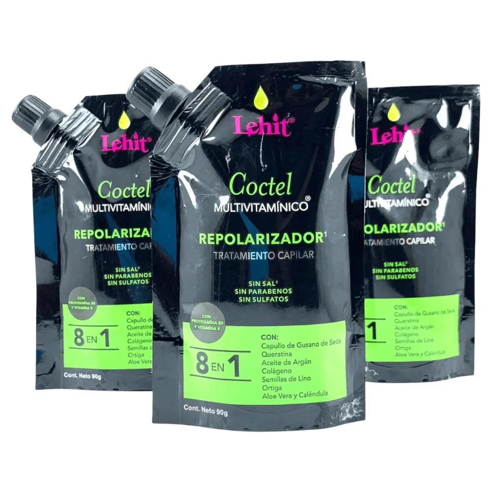 LEHIT COCTEL MULTIVITAMÍNICO REPOLARIZADOR TRATAMIENTO CAPILAR 8 EN 1 90 G