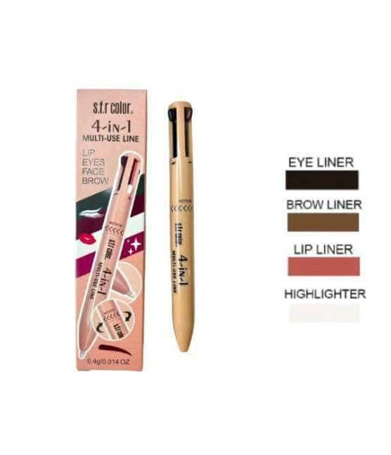 BOLÍGRAFO DE MAQUILLAJE 4-IN-1 MULTI-USE LINE S.F.R COLOR 0.4 G