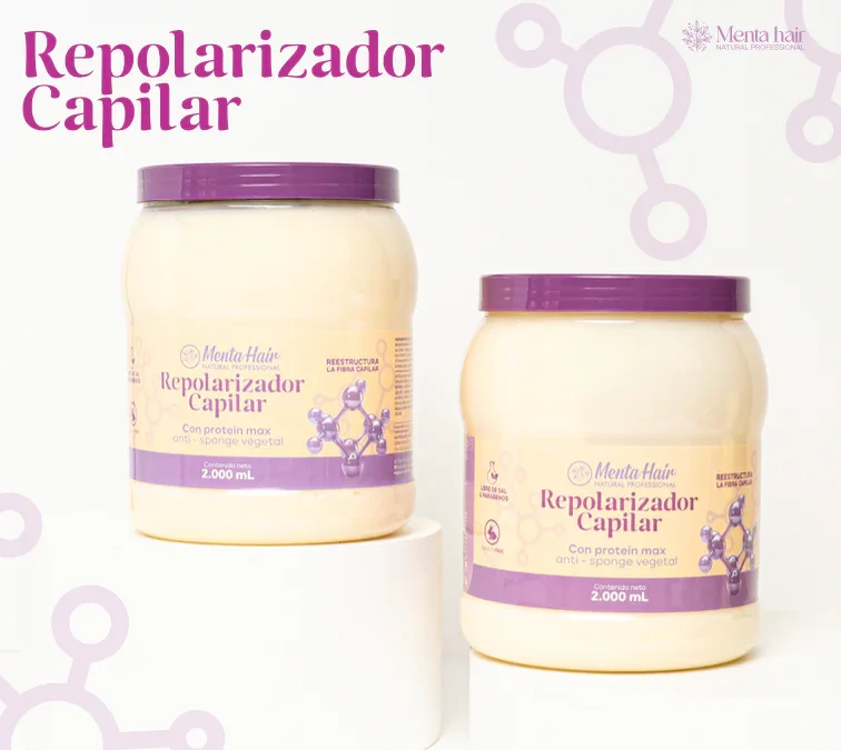REPOLARIZADOR CAPILAR CON PROTEINA MAX  MENTA HAIR BOMBONERA X 2000ML