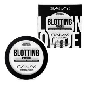 POLVO COMPACTO MATIFICANTE SAMY BLOTTING POWDER ACABADO MATE TRASLÚCIDO.