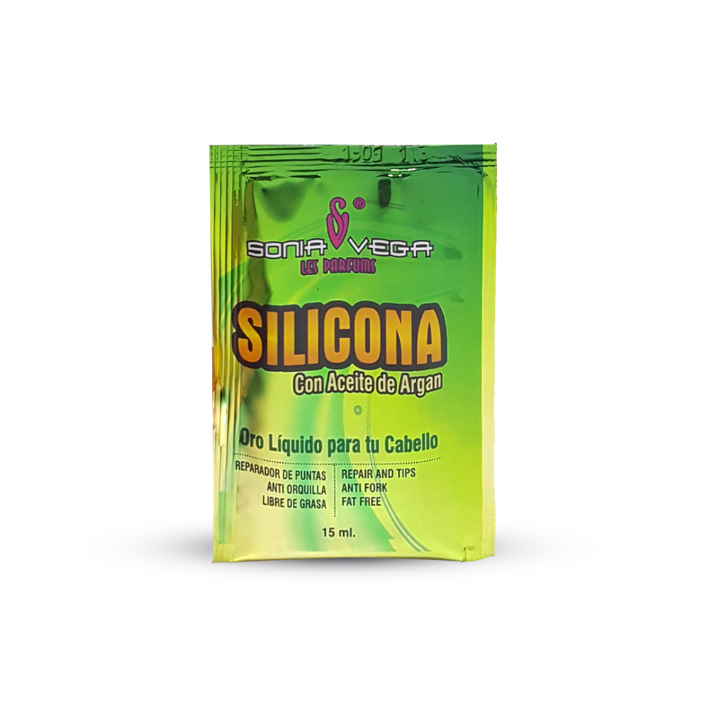 SONIA VEGA LES PARFUMS SILICONA CON ACEITE DE ARGAN ORO LÍQUIDO 15 ML