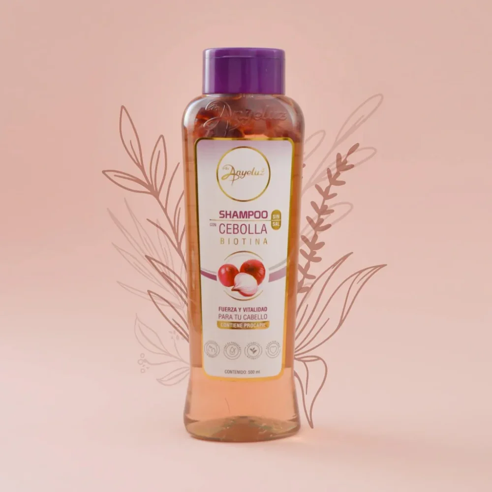 SHAMPOO CON CEBOLLA SIN SAL 500 ML ANYELUZ