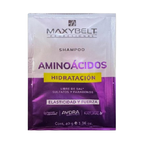 SHAMPOO AMINOÁCIDOS HIDRATACIÓN MAXYBELT X 40 G