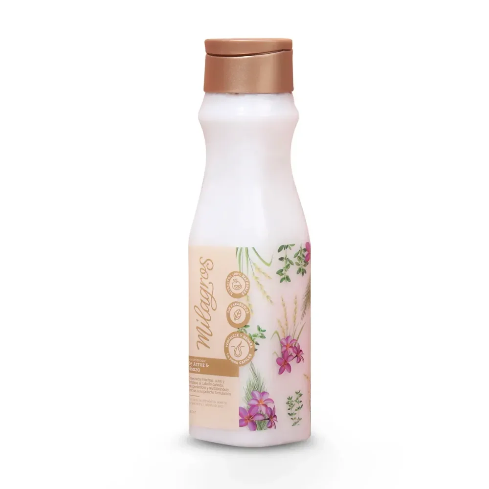 ACONDICIONADOR MILAGROS ARROZ Y LINAZA 450 ML