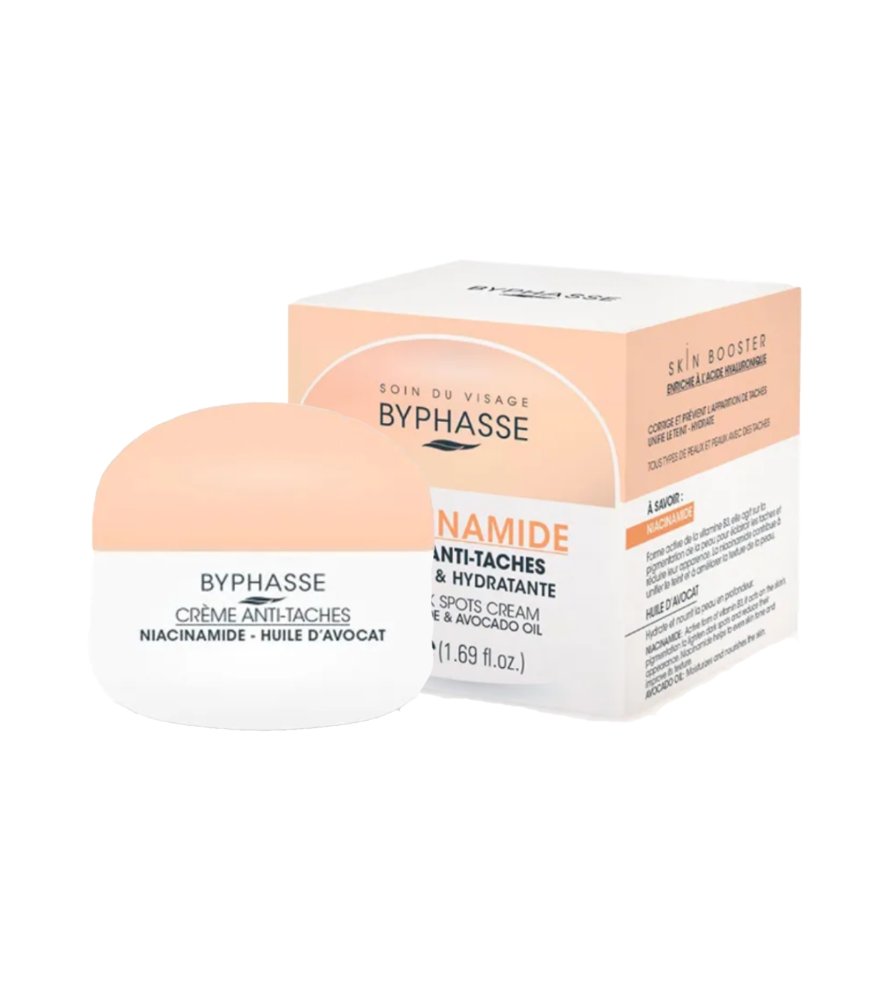 CRÈME ANTI-TACHES NIACINAMIDE HUILE D'AVOCAT BYPHASSE X 50 ML
