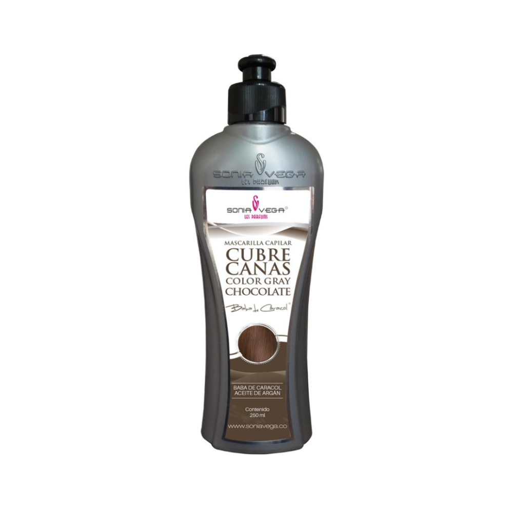 SONIA VEGA MASCARILLA CAPILAR CUBRE CANAS COLOR GRAY CHOCOLATE 250 ML