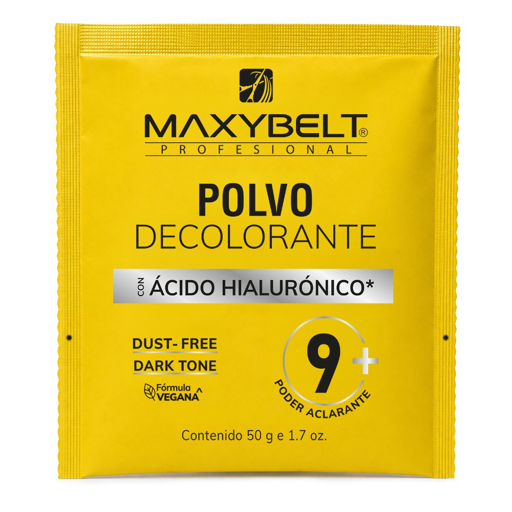 MAXYBELT PROFESIONAL POLVO DECOLORANTE CON ÁCIDO HIALURÓNICO DUST-FREE DARK TONE 50 G