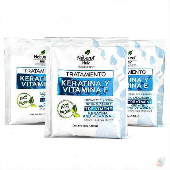 TRATAMIENTO DE KERATINA Y VITAMINA E NATURAL HAIR 30 ML