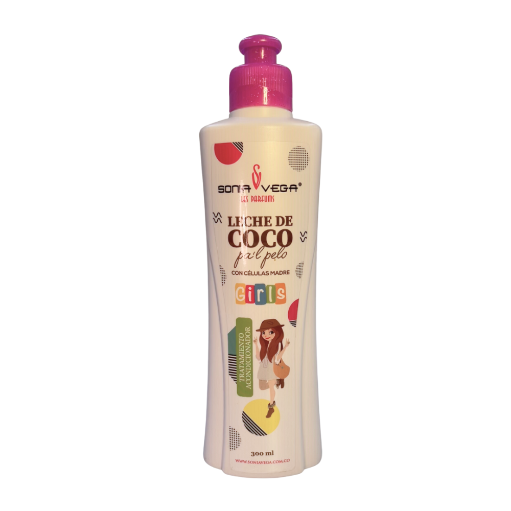 SONIA VEGA LES PARFUMS LECHE DE COCO PAL PELO GIRLS TRATAMIENTO ACONDICIONADOR 300 ML