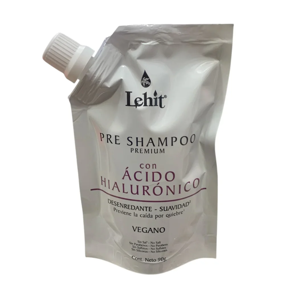 LEHIT PRE SHAMPOO PREMIUM CON ÁCIDO HIALURÓNICO DESENREDANTE SUAVIDAD VEGANO 90 G