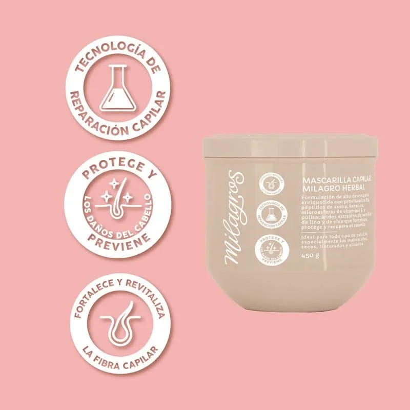 MILAGRO MASCARILLA HERBAL X 450ML