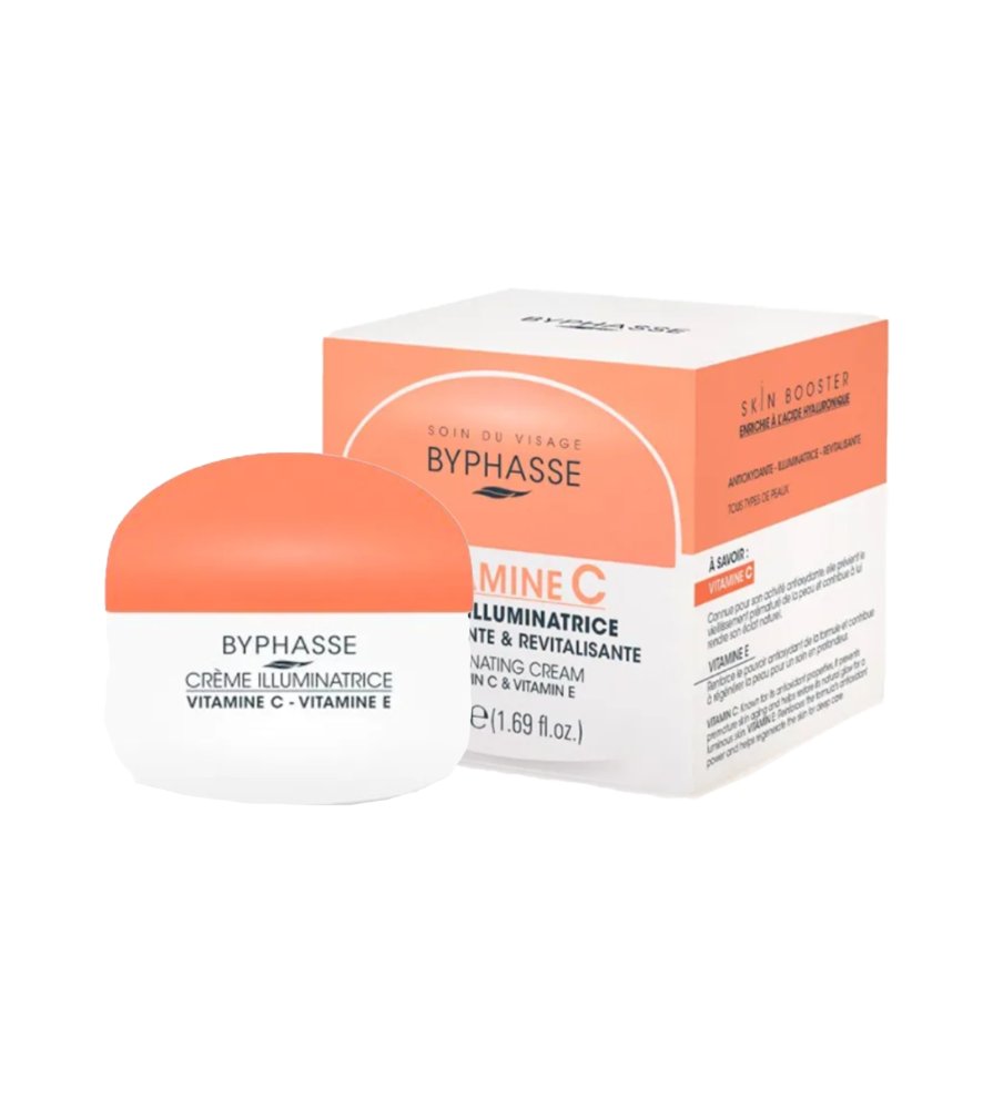 CRÈMEDE ILLUMINATRICE VITAMINE C - VITAMINE E BYPHASSE X 50 ML