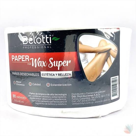 PAÑOS DESECHABLES PAPER FOR WAX SUPER BELOTTI 80 UNIDADES