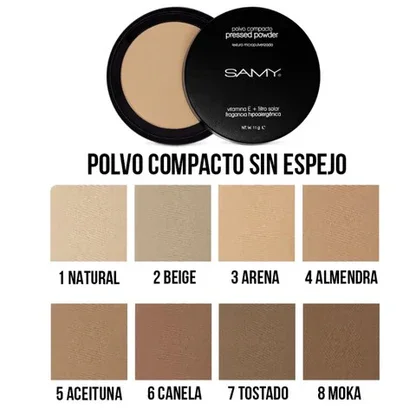 POLVO COMPACTO SIN ESPEJO DE SAMY