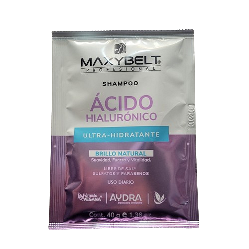SHAMPOO ÁCIDO HIALURÓNICO ULTRA-HIDRATANTE MAXYBELT X 40 G