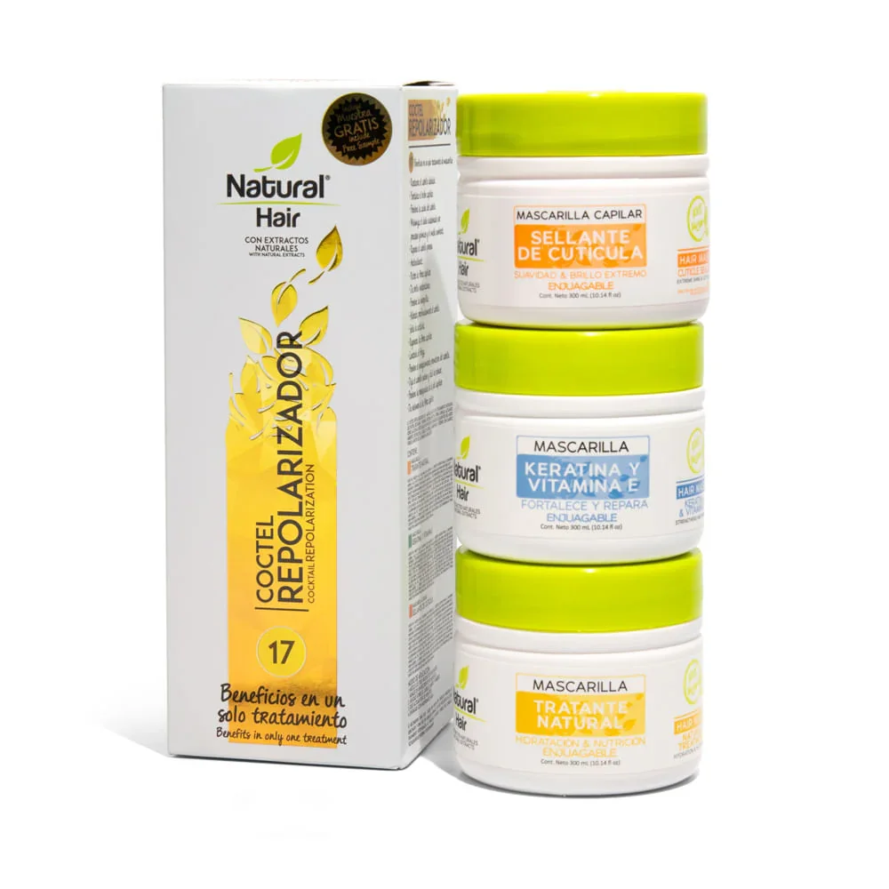 KIT COCTEL REPOLARIZADOR NATURAL HAIR 17 BENEFICIOS (1 KIT)