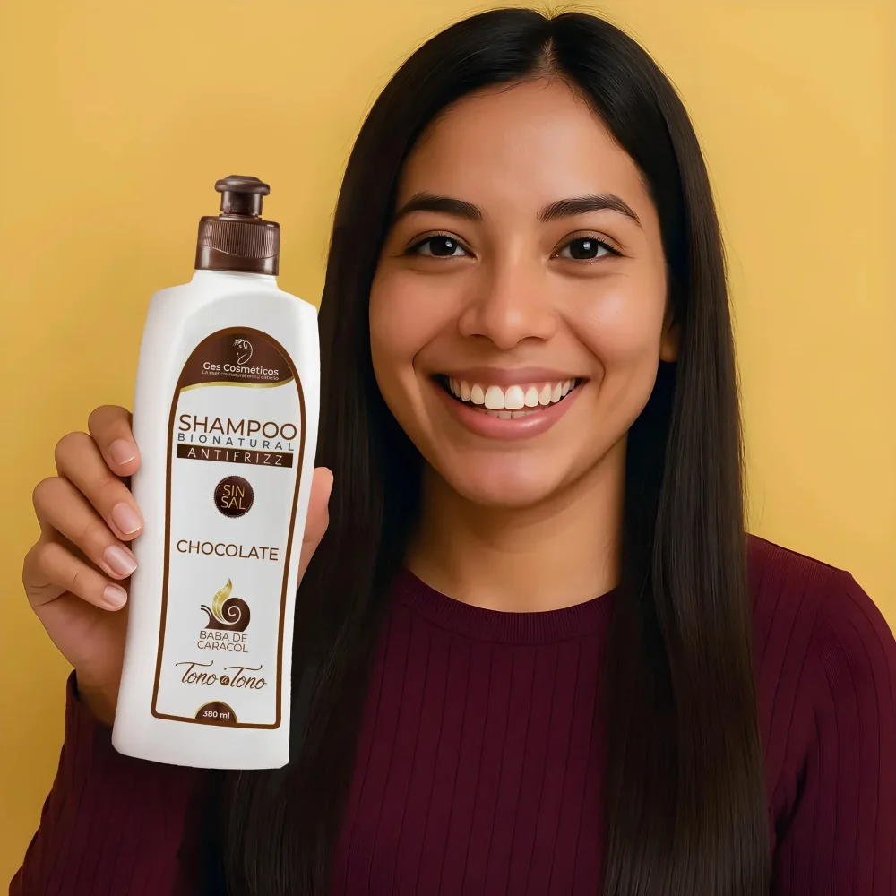 SHAMPOO BIONATURAL ANTIFRIZZ TONO A TONO CHOCOLATE GES COSMÉTICOS (350 ML)