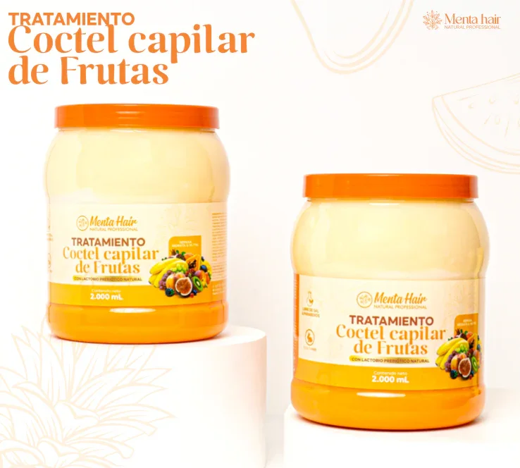 MASCARILLA TRATAMIENTO CAPILAR COCTEL DE FRUTAS MENTA HAIR BOMBONERA X 2000ML