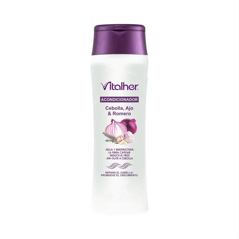 ACONDICIONADOR CAPILAR CEBOLLA, AJO & ROMERO VITALHER X 350ML
