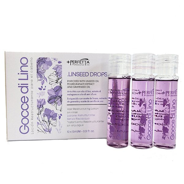 +PERFETTA GOCCE DI LINO LOCIÓN REESTRUCTURANTE CAJA 10 UNDS X 15 ML C/U