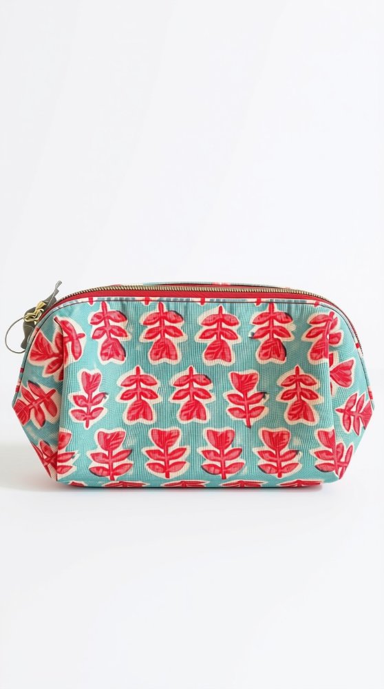 Cosmetiquero Estée Lauder Pink Floral Recycled Canvas Cosmetic Makeup Bag