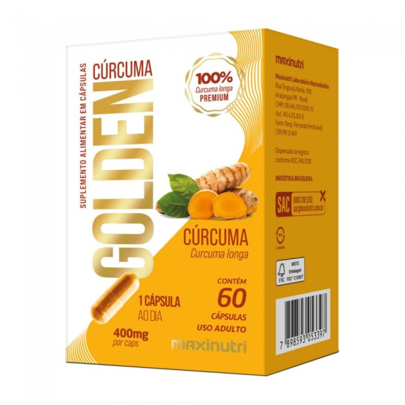 Cúrcuma Golden 60 caps Maxinutri