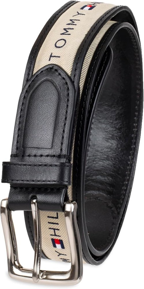 Tommy Hilfiger Cinturon Casual (Negro/Natural)