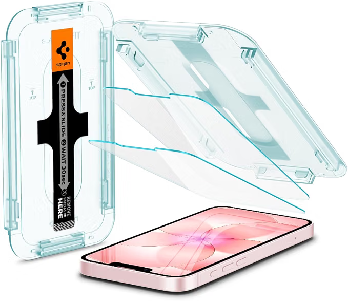 spigen GlasTR EZ FIT diseñado para iPhone 14 / iPhone 13 Pro/iPhone 13 [2 unidades]