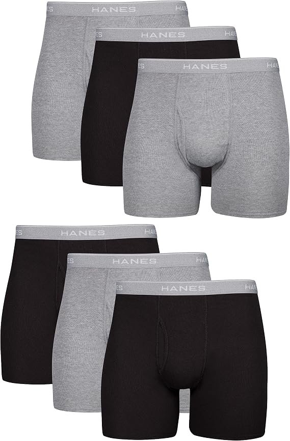 Hanes Paquete de 6 calzoncillos tipo bóxer
