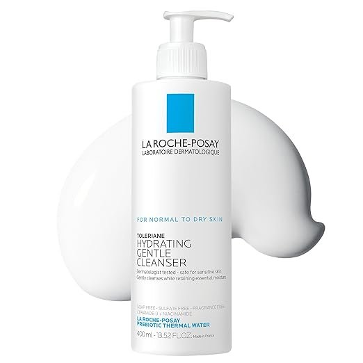 Limpiador facial suave e hidratante, limpiador facial hidratante con niacinamida + ceramidas