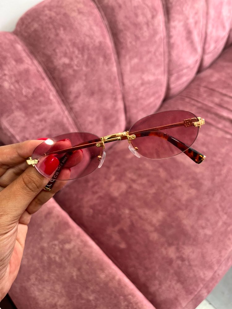 Gafas lente rosa