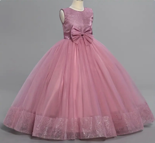 VESTIDO PALO DE ROSA ELEGANTE LARGO