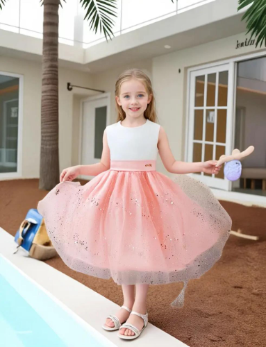 VESTIDO TOP BLANCO FALDA ROSA  ANAKUK
