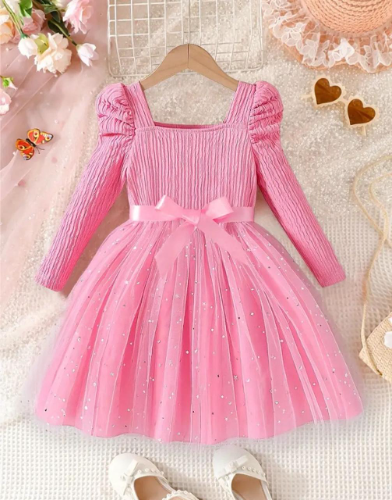 VESTIDO ML ROSA LAZO