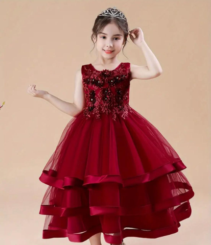 VESTIDO VINO LARGO  TOP FLORES