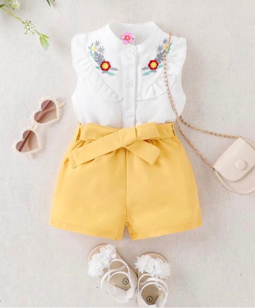 BLUSA BORDADO CON SHORT PARA NIÑA