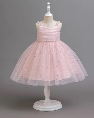 VESTIDO ROSA ESTRELLITAS