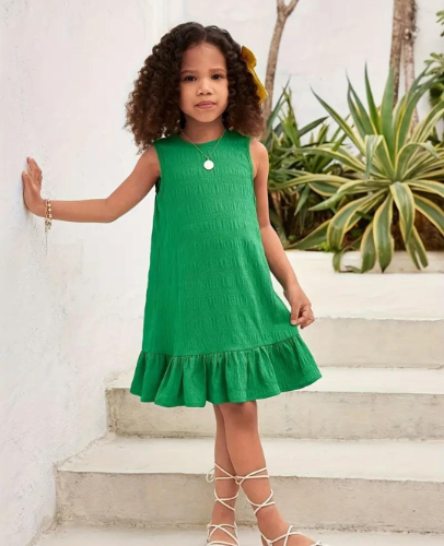 VESTIDO VERDE ESMERALDA GALLETA