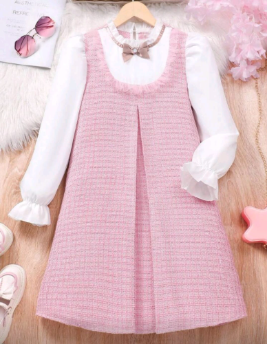 VESTIDO ML ROSADO COQUETE LAZO