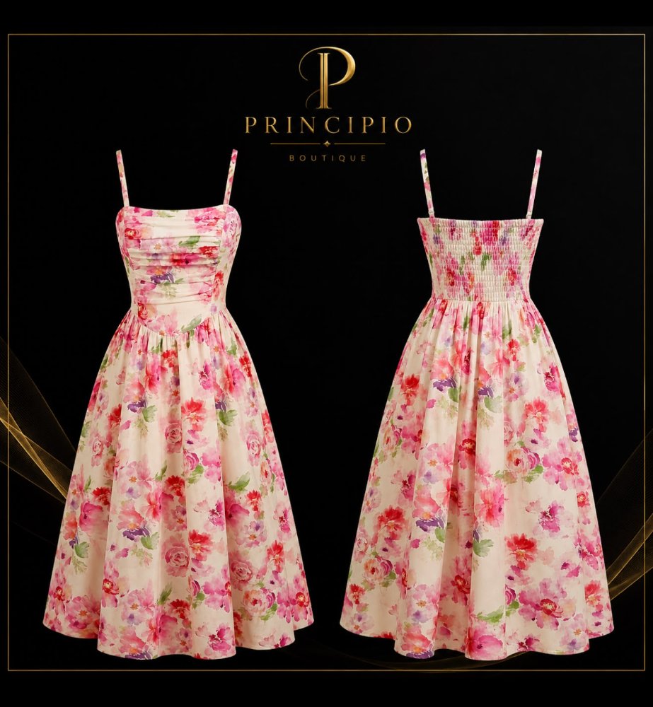 vestido florar de dama Talla S